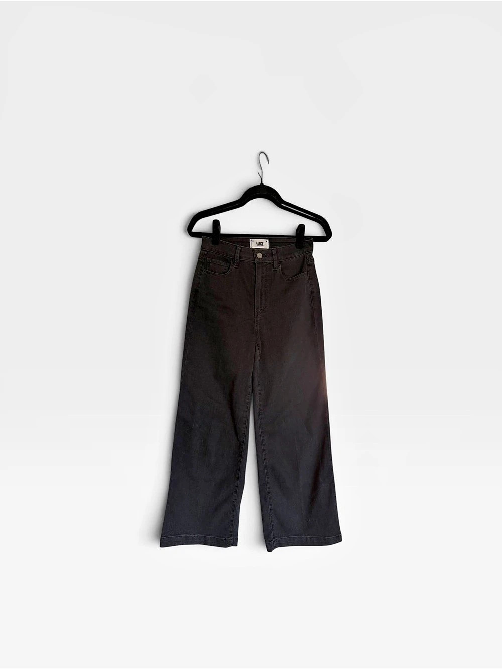 Paige Wide Leg Jeans in Black Waist 25 Like New